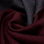 Romeo (red/grey) - warm and soft scarf from 100% wool - Fratelli Orsini - Luxury Wool Scarf - Handmade in Italy - 3