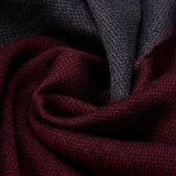 Romeo (red/grey) - warm and soft scarf from 100% wool - Fratelli Orsini - Luxury Wool Scarf - Handmade in Italy - 3