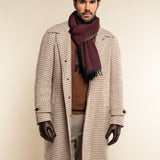 Romeo (red/grey) - warm and soft scarf from 100% wool - Fratelli Orsini - Luxury Wool Scarf - Handmade in Italy - 8