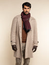 Romeo (red/grey) - warm and soft scarf from 100% wool - Fratelli Orsini - Luxury Wool Scarf - Handmade in Italy - 8
