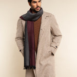 Romeo (red/grey) - warm and soft scarf from 100% wool - Fratelli Orsini - Luxury Wool Scarf - Handmade in Italy - 9