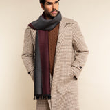 Romeo (red/grey) - warm and soft scarf from 100% wool - Fratelli Orsini - Luxury Wool Scarf - Handmade in Italy - 9