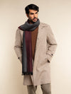 Romeo (red/grey) - warm and soft scarf from 100% wool - Fratelli Orsini - Luxury Wool Scarf - Handmade in Italy - 9