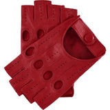 Women's Driving Gloves Red  Fingerless - Made in Italy – Luxury Leather Gloves – Handmade in Italy – Fratelli Orsini® - 1