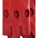 Women's Driving Gloves Red  Fingerless - Made in Italy – Luxury Leather Gloves – Handmade in Italy – Fratelli Orsini® - 5
