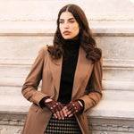 Rossana (cordovan) - Italian fingerless lambskin leather driving gloves - Fratelli Orsini - Luxury Driving Gloves - Handmade in Italy - 4