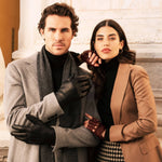 Rossana (cordovan) - Italian fingerless lambskin leather driving gloves - Fratelli Orsini - Luxury Driving Gloves - Handmade in Italy -  5