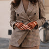 Rossana (cognac) - Italian fingerless lambskin leather driving gloves - Fratelli Orsini - Luxury Driving Gloves - Handmade in Italy - 6
