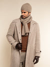 Napoli (brown) - 100% cashmere ribbed scarf (unisex) - Fratelli Orsini - Luxury Cashmere Scarf - Handmade in Italy - 5