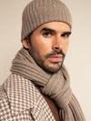 Napoli (brown) - 100% cashmere ribbed scarf (unisex) - Fratelli Orsini - Luxury Cashmere Scarf - Handmade in Italy - 14