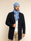 Napoli (light blue) - 100% cashmere ribbed scarf (unisex) - Fratelli Orsini - Luxury Cashmere Scarf - Handmade in Italy - 5