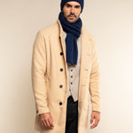 Napoli (navy blue) - 100% cashmere ribbed scarf (unisex) - Fratelli Orsini - Luxury Cashmere Scarf - Handmade in Italy - 9