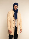 Napoli (navy blue) - 100% cashmere ribbed scarf (unisex) - Fratelli Orsini - Luxury Cashmere Scarf - Handmade in Italy - 9