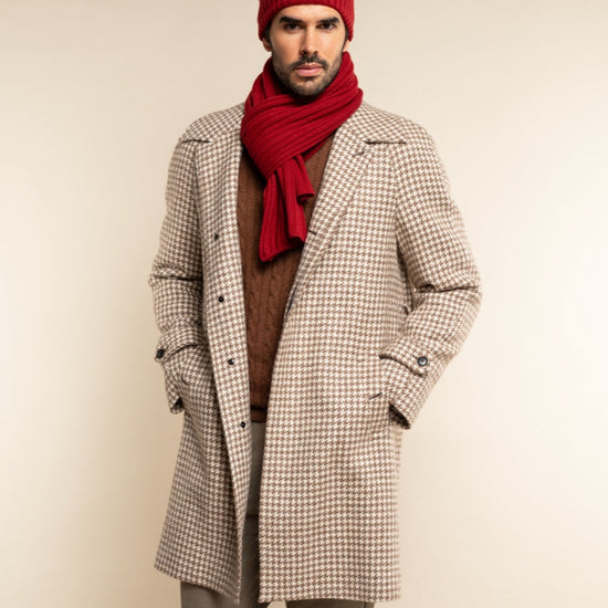 Napoli (red) - 100% cashmere ribbed scarf (unisex) - Fratelli Orsini - Luxury Cashmere Scarf - Handmade in Italy - 16