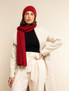 Napoli (red) - 100% cashmere ribbed scarf (unisex) - Fratelli Orsini - Luxury Cashmere Scarf - Handmade in Italy - 8