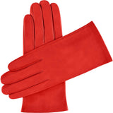Red Leather Gloves Women Silk Lining - Made in Italy – Luxury Leather Gloves – Handmade in Italy – Fratelli Orsini® - 1
