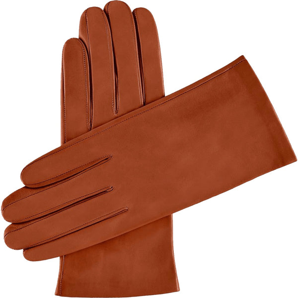 Brown Leather Gloves Women Silk Lining - Made in Italy – Luxury Leather Gloves – Handmade in Italy – Fratelli Orsini® - 1