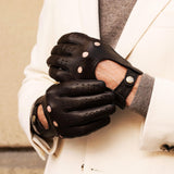 Brown Driving Gloves Men Touchscreen - Made in Italy – Luxury Leather Gloves – Handmade in Italy – Fratelli Orsini® - 4