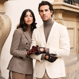 Brown Driving Gloves Men Touchscreen - Made in Italy – Luxury Leather Gloves – Handmade in Italy – Fratelli Orsini® - 5