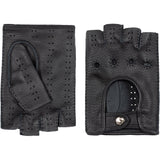 Fingerless Driving Gloves Men Deerskin Black – Luxury Leather Gloves – Handmade in Italy – Fratelli Orsini® - 1