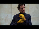 Leonardo (yellow) - Italian driving gloves made of American deerskin leather